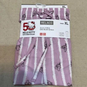 UNIQLO Hello Kitty 50th Anniversary Cotton Relaco 3/4 Shorts JAPAN Size XL Pink - Picture 1 of 2