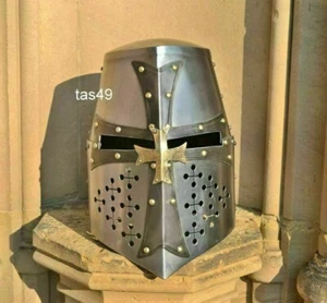 An enlarge Collectible-Knight-Templar-Crusader-Medieval-Helmet-Cosplay-Arm - Picture 1 of 3