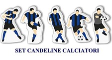 CANDELA TORTA CALCIATORI MILAN COMPLEANNO FESTA DECORAZIONI