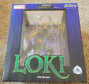 MARVEL GALLERY LOKI 10" PVC DIORAMA TOY FIGURE STATUE DIAMOND SELECT AVENGERS - Picture 1 of 3