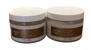 2 BATH & BODY WORKS SALT BODY SCRUB AROMA INSPIRE JOY JUNIPER & SAGE 17 OZ NEW - Picture 1 of 3