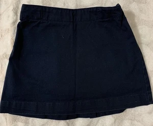 Lands End Skorts Girl's Size 5 Chino Blue Classic Uniform Navy Adjustable Waist - Picture 1 of 7