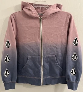 Volcom Girl’s Pink/ Blue Long Pullover Hoodie Youth Size Large (10-12) - Picture 1 of 7