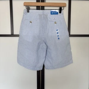 J. Bailey Seersucker Blue/White Long Shorts Boy Youth Size 12 Preppy Church NWT - Picture 1 of 9