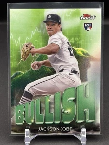 2025 Topps Finest #B-10 Jackson Jobe Rookie Card RC BULLISH SP Detroit Tigers - Foto 1 di 2