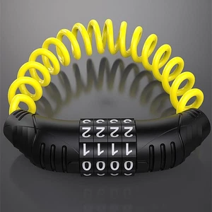 4-Digit Combination Motorcycle Bike Mini Steel Cable Lock Helmet Brake Disc Lock - Picture 1 of 7