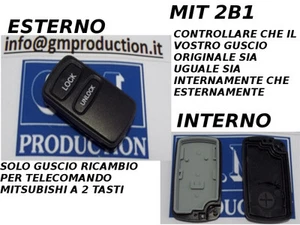 SOLO GUSCIO COVER CON TASTI PER TELECOMANDO A 2 TASTI MITSUBISHI PAJERO E ALTRE - Bild 1 von 1