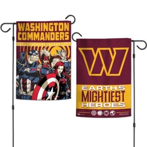 Wincraft Garden Flag NFL Washington Commanders x Marvel Avengers 12.5"x18" - Picture 1 of 2