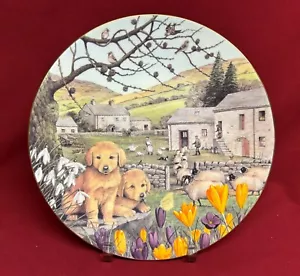 Piatto da collezione All Creatures Great & Small Barnyard Blooms 9" Eng.Bone Ch. - Foto 1 di 3