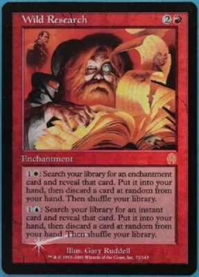 MTG Apocalypse --- WILD RESEARCH --- FOIL! RARE! NM! Magic the Gathering! - Image 1 of 3