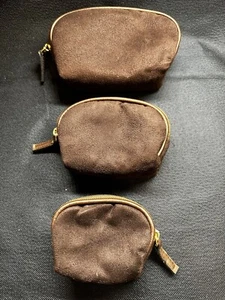 Unique Bueno 3 Piece Brown Wallet Set for Coins, Credit Cards/ Makeup and Cash - Picture 1 of 11