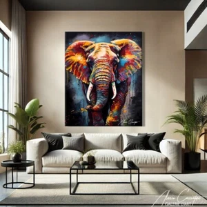 Elephant Art Print Pop Art Prints Safari Animal Print Wildlife Art Prints Framed - Picture 1 of 10
