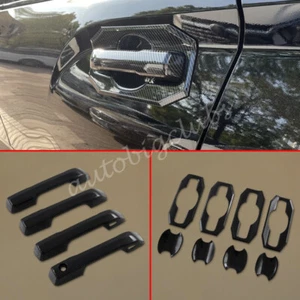 For Toyota Sequoia 2023-2024 Carbon Fiber Door Handle Bowl Cup Cover Trims Parts - Picture 1 of 9