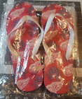 Vintage Detroit REDWINGS HOCKEY Flip Flops/Sandals Mens Size 12 (Stanley) NEW!!!