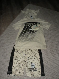 Star Wars Mandalorian Boy's 2Pc. Set Hooded Shirt Shorts Size 4 NWT - Picture 1 of 4