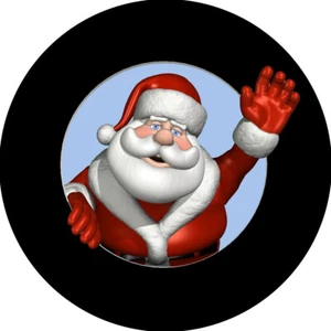 Santa Christmas Spare Tire Cover All Sizes Available-back up camera optional - Bild 1 von 5
