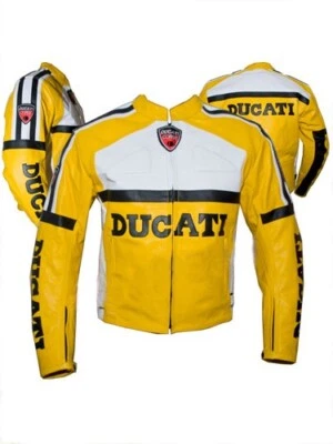 Men Ducati Riding Motorcycle Jacket Motorbike Leather Racing Biker Sports Jacket - Image 1 of 3