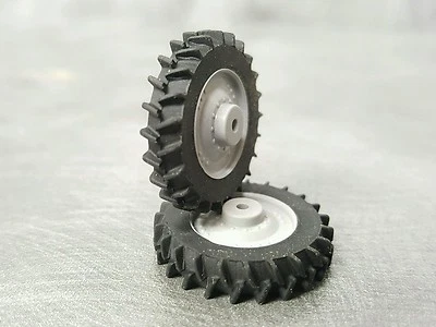 1/64 Farm custom scratch FWA 320/80R38 tractor tires gray rims (1 pair) - Image 1 of 4