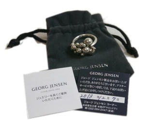 Autentico anello GEORG JENSEN uva 55 argento sterling US: 7,5 #7534 - Foto 1 di 10
