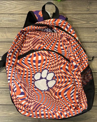 Spirit Products Clemson Tigers Purple Orange Paw Print Next Generation Backpack Cover