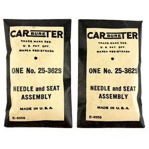 Carburetor 1 Needle 2 Seats Assembly 25-362S Carbureter Vintage New OS USA - Picture 1 of 2