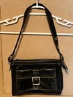 Perlina Black Leather Handbag