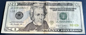 20 Dollar Bill Star Note 2017A  “RARE” JL 00640844* - Picture 1 of 2
