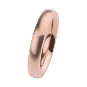 Ernstes Design Anello R260 Acciaio Inox 4 MM Placcato Oro Rosso Larghezza 48-65 - Foto 1 di 3