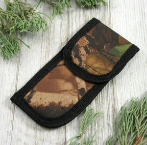 FOLDING KNIFE SHEATH | Camo Nylon Belt Pouch Sleeve - For Folders up to 4.5" - Picture 1 of 1
