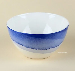 Lenox, INDIGO WATERCOLOR STRIPE, Coupe Cereal Bowl/s, SUPERB+ Condition! - Picture 1 of 4