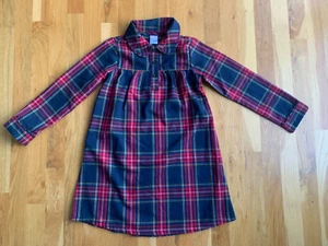 Gymboree Plaid Dress Girls Size 5-6 Red/Blue Long Sleeve Collar Fall/Winter - Picture 1 of 4