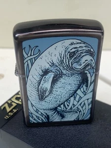 Barrett-Smythe Collection Zippo Lighter B44 Manatee 1994 Nuovo DISCOUNT - Picture 1 of 6
