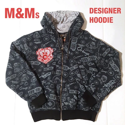 Vintage M&M's hoodie by JH Design all over print hooded Jacket Unisex Size Large - Image 1 of 4