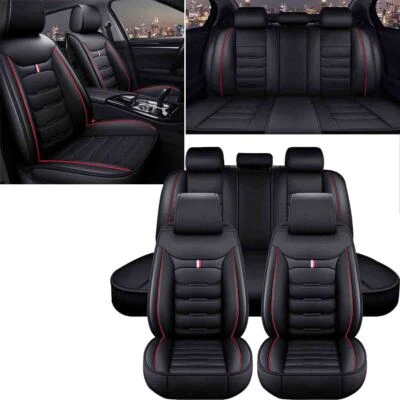 For Hyundai Santa Fe 2009-2024 Car Seat Covers 5-Seat Full Set Leather Protector - Image 1 of 4