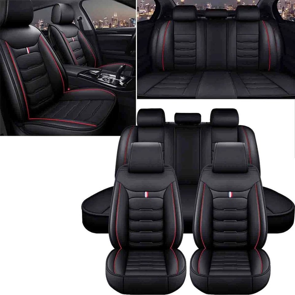 For Hyundai Santa Fe 2009-2024 Car Seat Covers 5-Seat Full Set Leather Protector - Image 1 of 4
