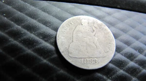1883 - LIBERTY SEATED DIME good readable date - Picture 1 of 3