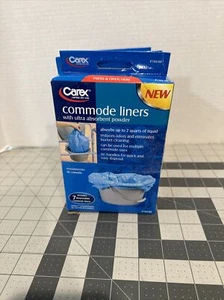 NEW 3 Boxes Carex Commode Liners (3 x 7 = 21 Liners) Holds 2 Quarts of Liquids.. - Bild 1 von 2