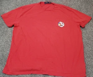 Polo Ralph Lauren R89 Sailing Boat Pocket T Shirt Single Stitch Red XXL 56 x 31 - Picture 1 of 5
