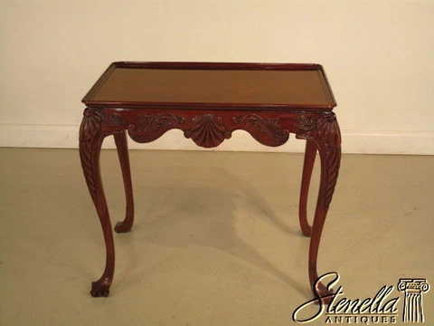 L17501E: Irish Georgian Mahogany Finely Carved Tea Table Cover