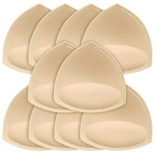 5 pairs Women's Triangle Bra Pads Inserts Removable Push Up Sports Bra Cups R... - Picture 1 of 8