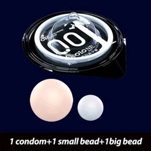 Condón ultra delgado con cuentas de bolas grandes para hombres eyaculación retardada pene condón - Imagen 1 de 11