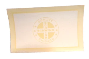 Vintage Schwinn Seat Tube Decal White NOS Water Transfer - Picture 1 of 2