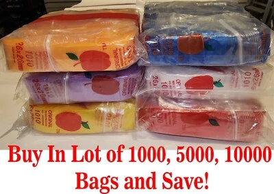 Apple 1010 1"x1"  Plastic Bags Baggies Jewelry Resealable Zip Zipper Stamp Bags - Image 1 of 4