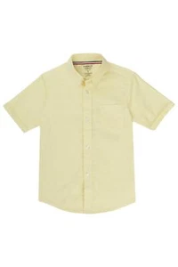 Boys Girls Yellow Oxford Shirt E9003 French Toast Short Sleeve Uniform 4 to 20 - Picture 1 of 3