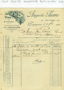 Dépt 66 - Perpignan 49 Rue Valette - Belle Entête Secteur du Vin du 04/11/1916 - Picture 1 of 1