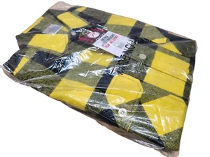 Rothco Men’s Small Yellow Shirt Xtra Heavy Brawny Weight Buffalo Plaid Flannel - Picture 1 of 2