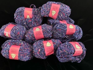 Plymouth Yarn Cotton Blend 9 Skeins Purple/Pink Shades Variegated 50gr 100 Yds - Picture 1 of 2