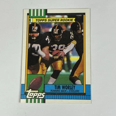 1990 TOPPS FOOTBALL Card #175 Tim Worley  Pittsburgh Steelers - Image 1 of 2