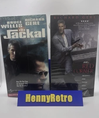 Set of 2: The Jackal (NEW) & Red Corner VHS Bruce Willis Richard Gere 1998 1997 - Image 1 of 4
