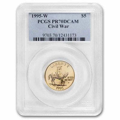 1995-W Gold $5 Commem Civil War PR-70 PCGS - Image 1 of 3